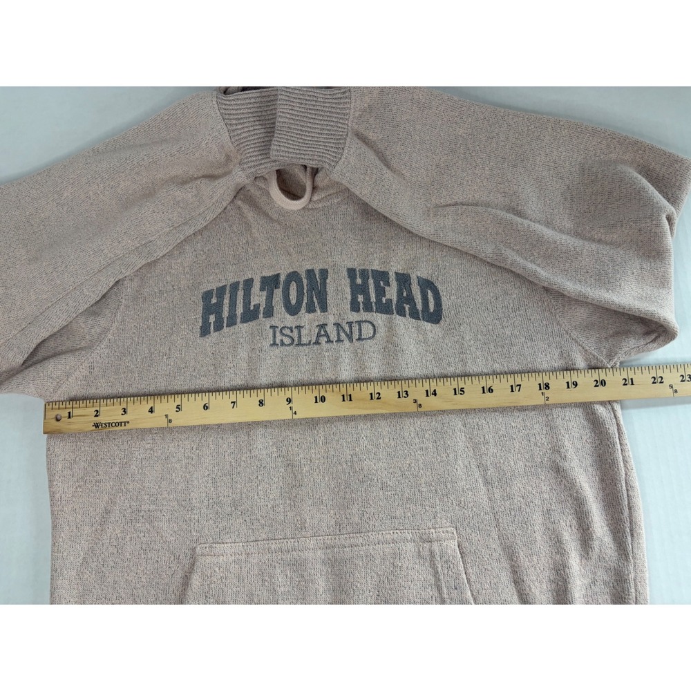 ESY Surf Co Hilton Head Island Hoodie Womens Medium Light Pink Knit Pullover - Picture 6 of 12